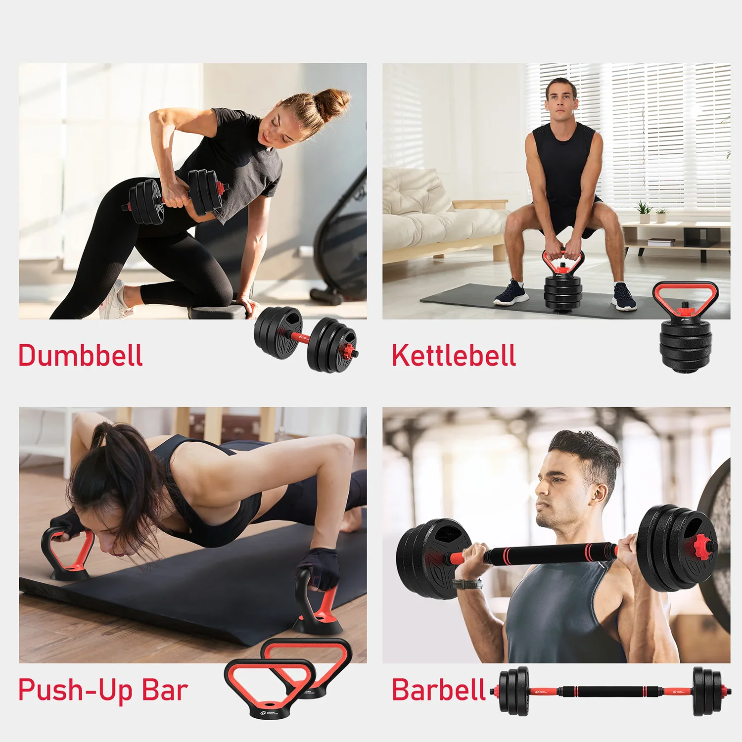 PowerFlex™ Adjustable Dumbbell & Barbell Set