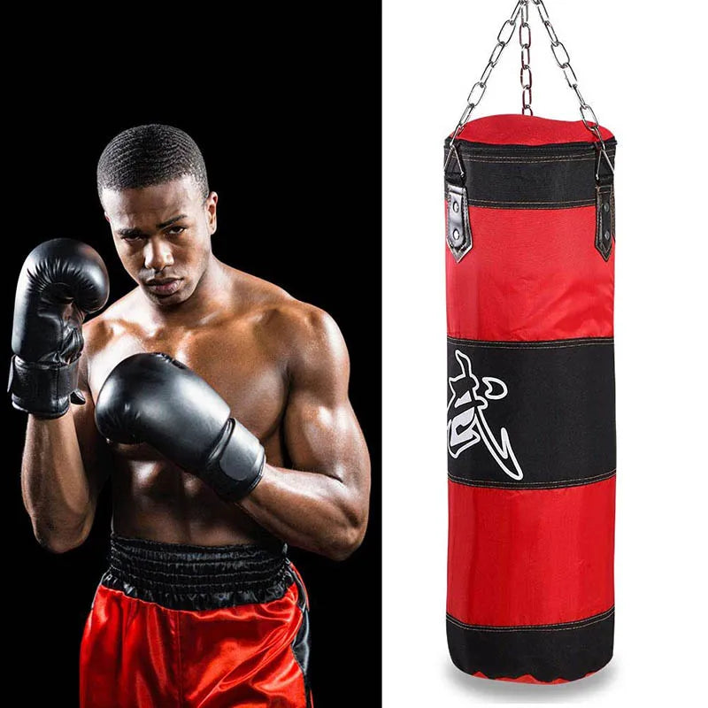 Heavy Punch Sandbag Durable Boxing Bag with Metal Chain Hook And Carabiner for Fitness Training Kickboxing Karate Taekwondo
