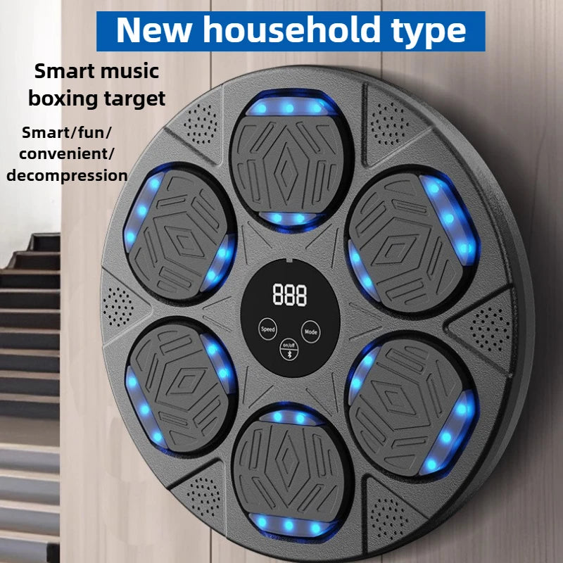 New Boxing Target Bluetooth Music Boxing Wall Target Home Smart Sports Training Music Box Machine LED Multifunction Large Screen