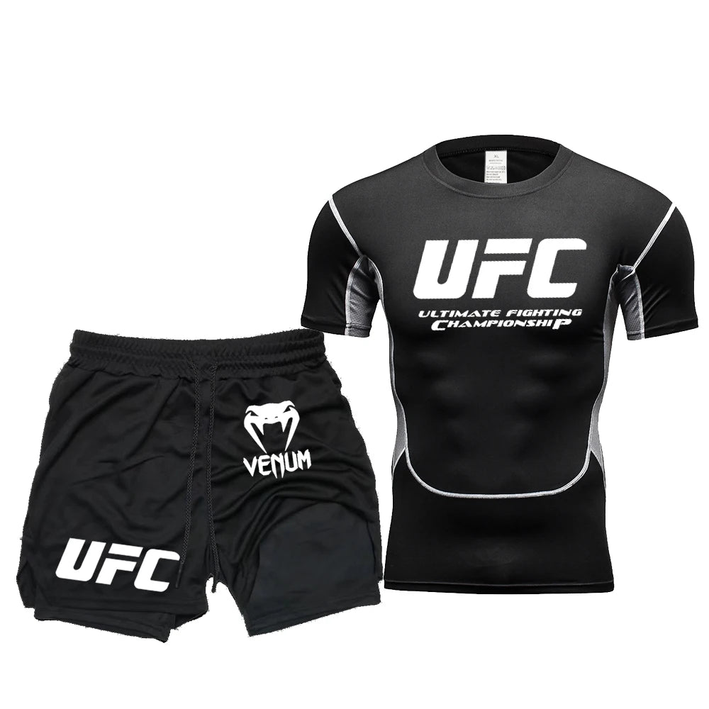 ApexForce™ MMA Training Set – Rash Guard & Shorts
