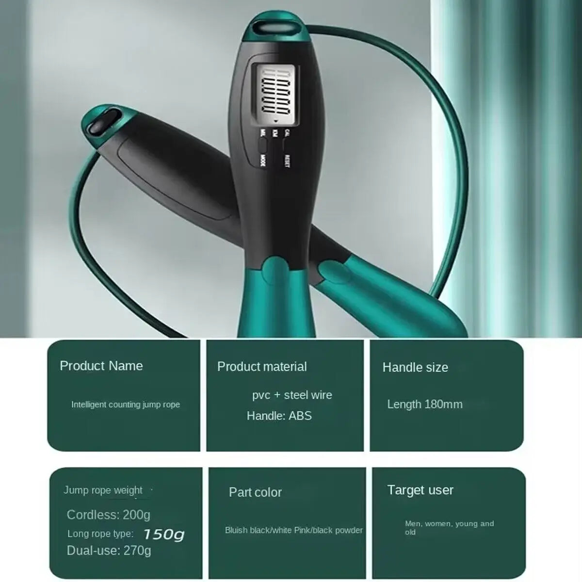 JumpFit™ Smart Weighted Skipping Rope