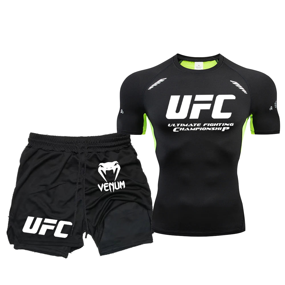 ApexForce™ MMA Training Set – Rash Guard & Shorts