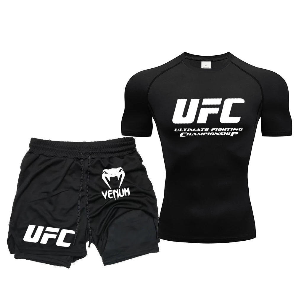 ApexForce™ MMA Training Set – Rash Guard & Shorts