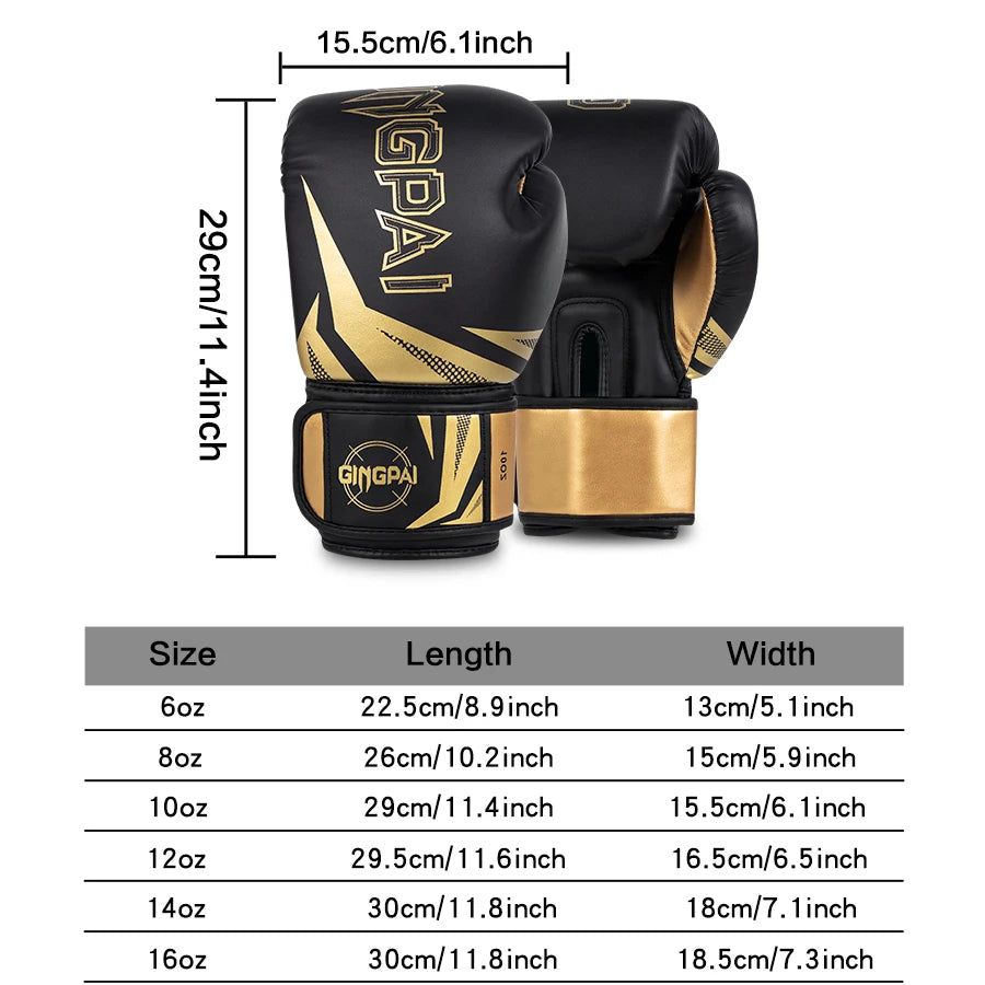GINGPAI Elite Strike Pro Boxing Gloves