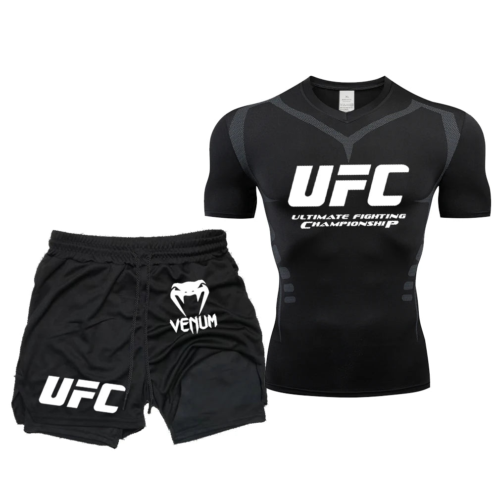 ApexForce™ MMA Training Set – Rash Guard & Shorts