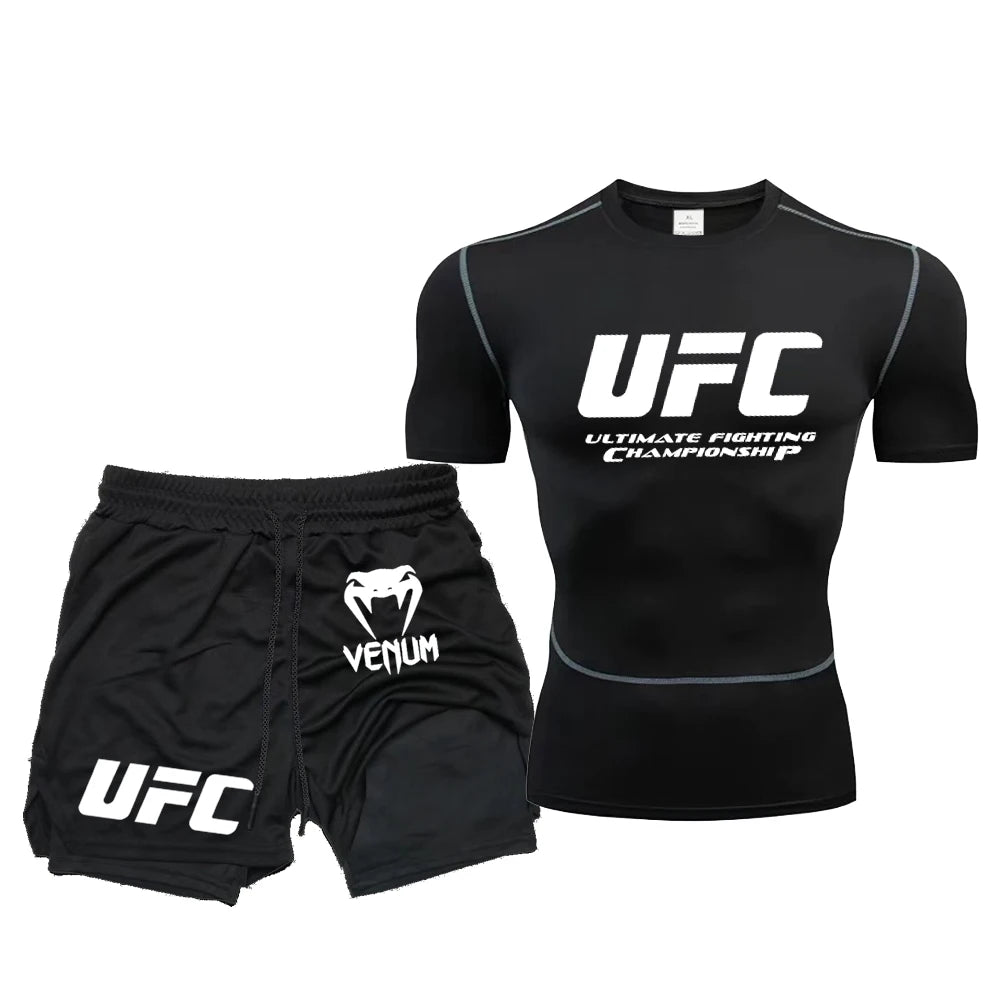 ApexForce™ MMA Training Set – Rash Guard & Shorts