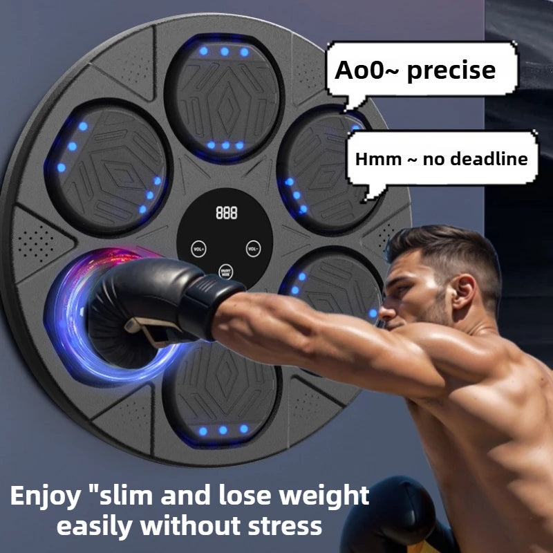 New Boxing Target Bluetooth Music Boxing Wall Target Home Smart Sports Training Music Box Machine LED Multifunction Large Screen