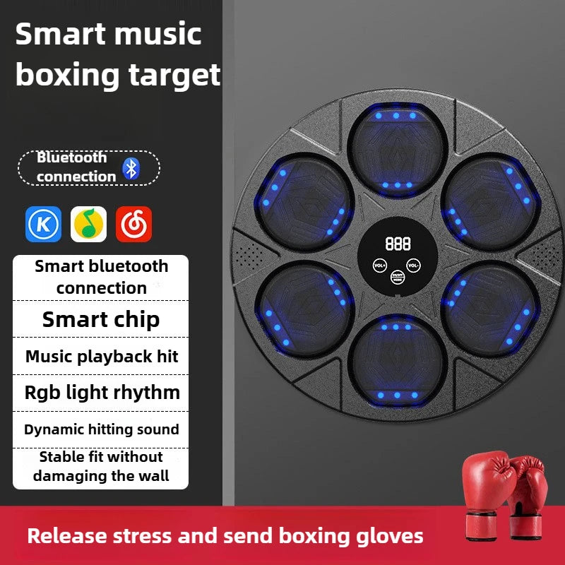 New Boxing Target Bluetooth Music Boxing Wall Target Home Smart Sports Training Music Box Machine LED Multifunction Large Screen