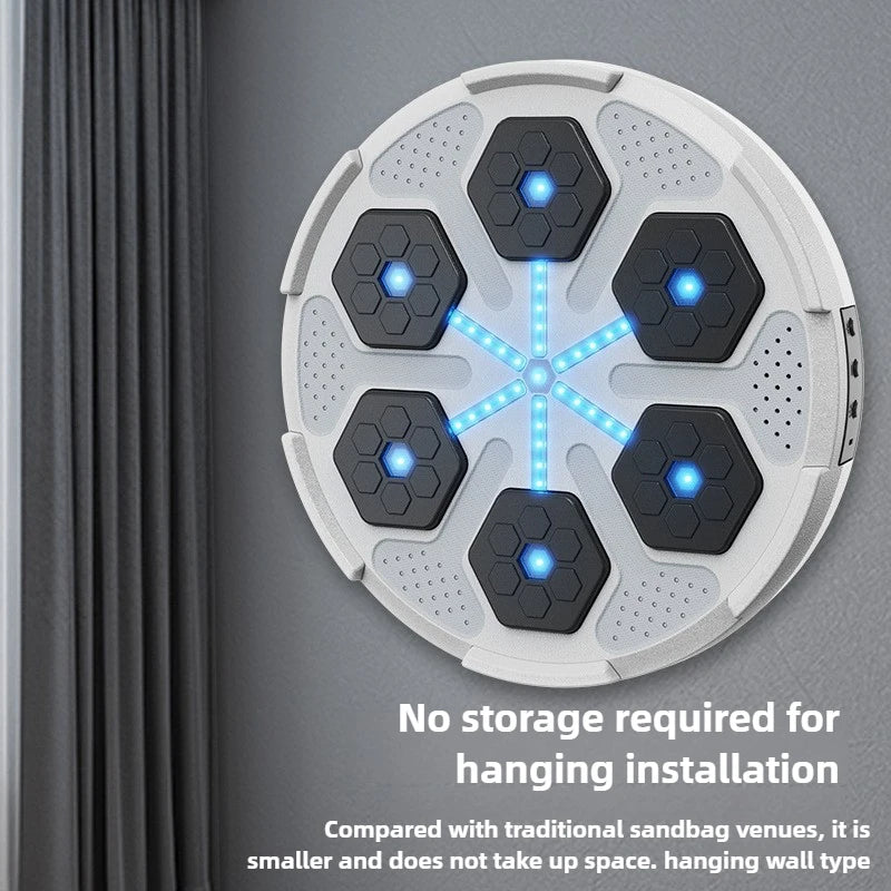 New Boxing Target Bluetooth Music Boxing Wall Target Home Smart Sports Training Music Box Machine LED Multifunction Large Screen