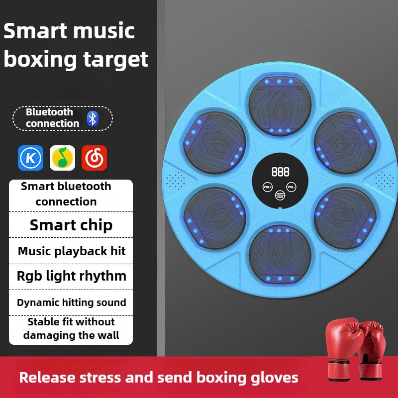 New Boxing Target Bluetooth Music Boxing Wall Target Home Smart Sports Training Music Box Machine LED Multifunction Large Screen