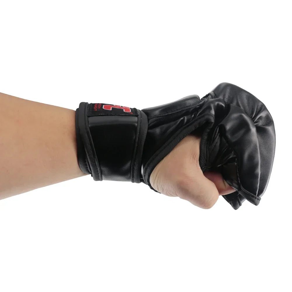 box boxers MMA Black ferocious fighting half-finger gloves Tiger muay thai boxing pads boxing gloves men mma fight sanda glove