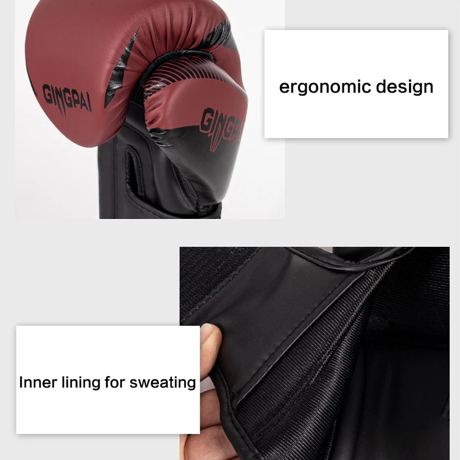 Gingpai Pro Strike Boxing Gloves Man Woman Kids