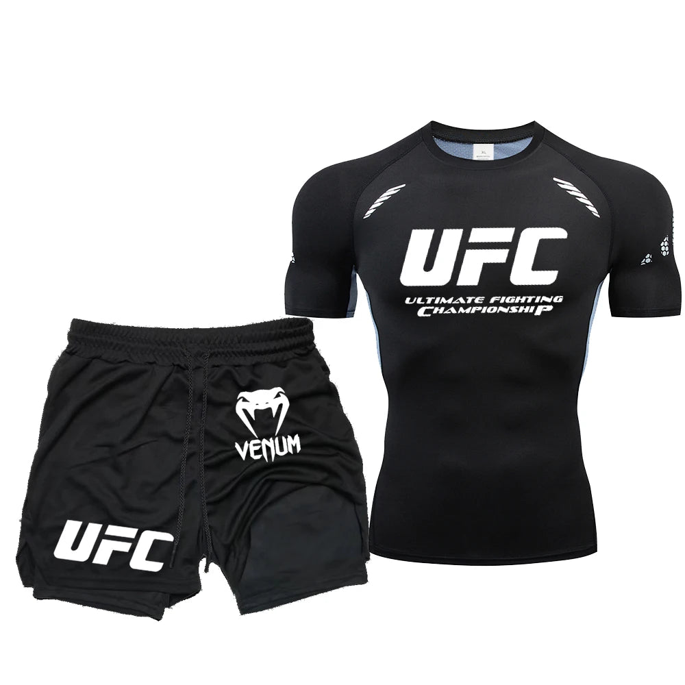 ApexForce™ MMA Training Set – Rash Guard & Shorts